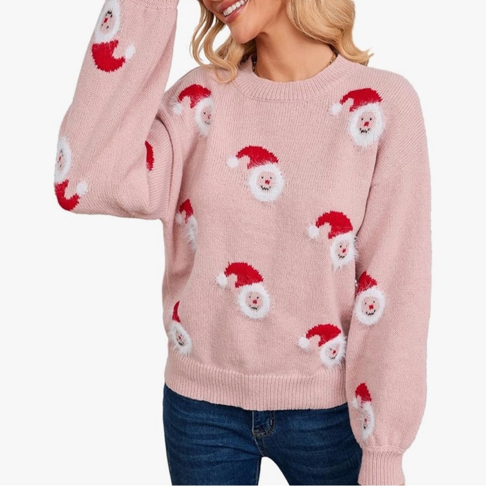 Pink Santa Sweater